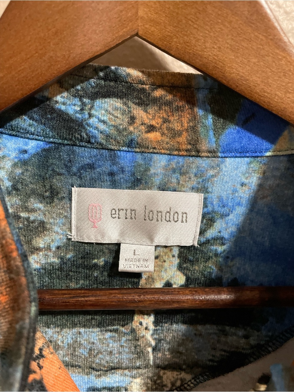 erin london Blue, Orange & Black Abstract Zip Jacket - Picture 4 of 5